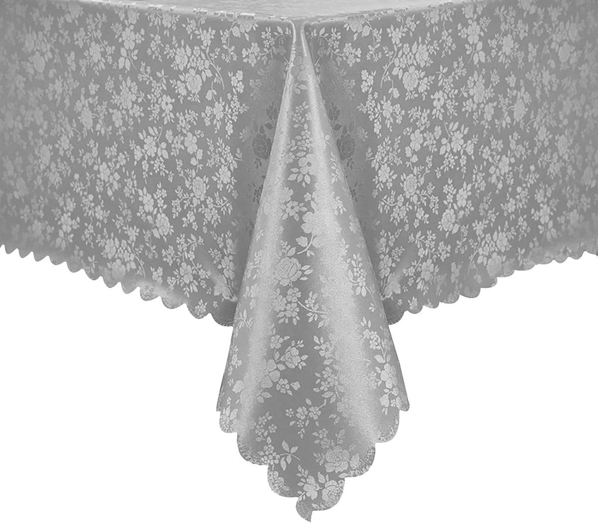 Romanstile Waterproof Vinyl Tablecloth Rectangle, 60 x 84 Inch, Rose Beige