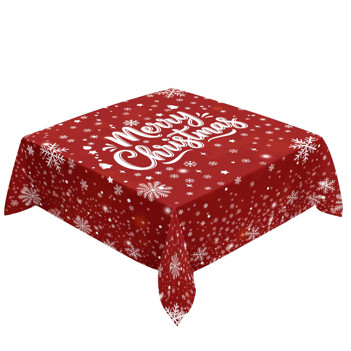 Red Tartan Christmas Tablecloth, 70 Inch Round Polyester Spill Resistant Decorative Table Cover, Classic Plaid Holiday Table Cloth for Christmas Party Farmhouse Dining Home Decor