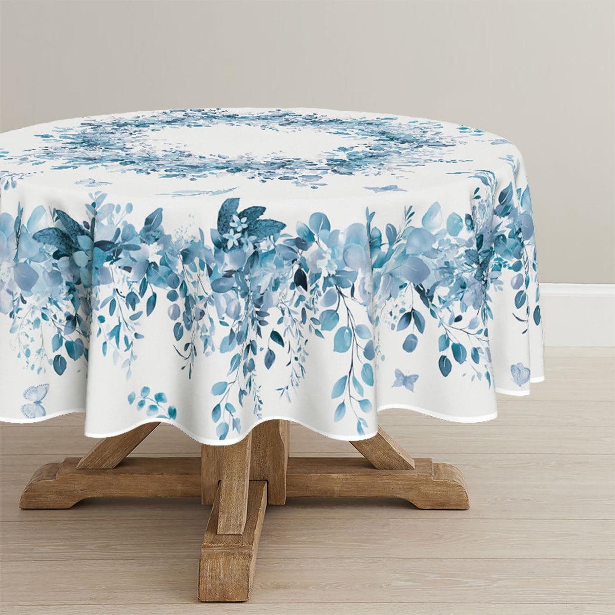 Horaldaily Spring Tablecloth 60 x 84 Inch Rectangular Eucalyptus Floral