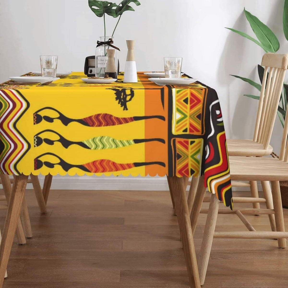 African Women Dancers Rectangle Tablecloth Home Decor 54x72 Inch