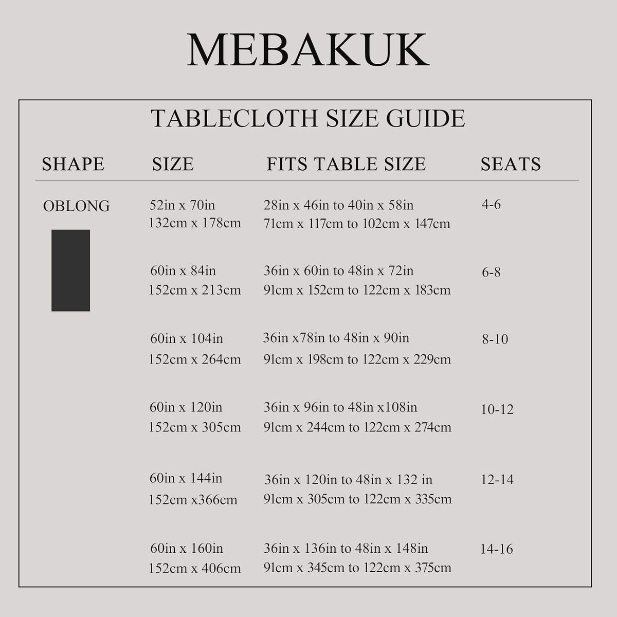 Mebakuk Rectangle Table Cloth Linen Farmhouse Tablecloth Waterproof Anti-Shrink Soft and Wrinkle Resistant Decorative Fabric Table Cover for Kitchen (Flaxen, 52" x 70" (4-6 Seats))