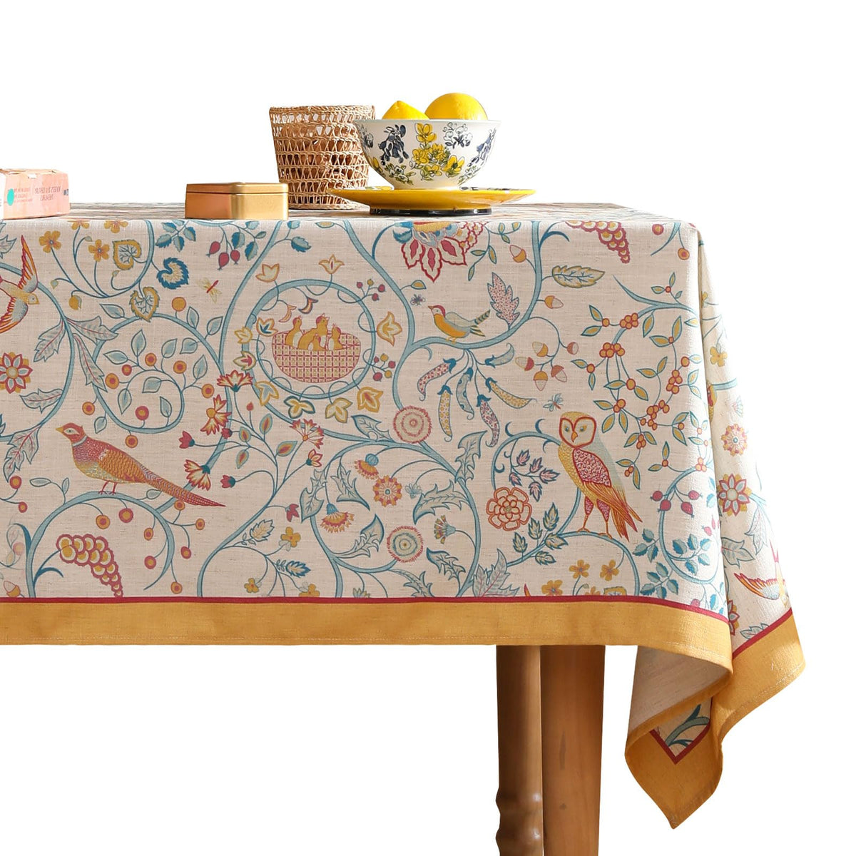 patdrea Designer Vintage French Tablecloth,Rectangular,118"x67"
