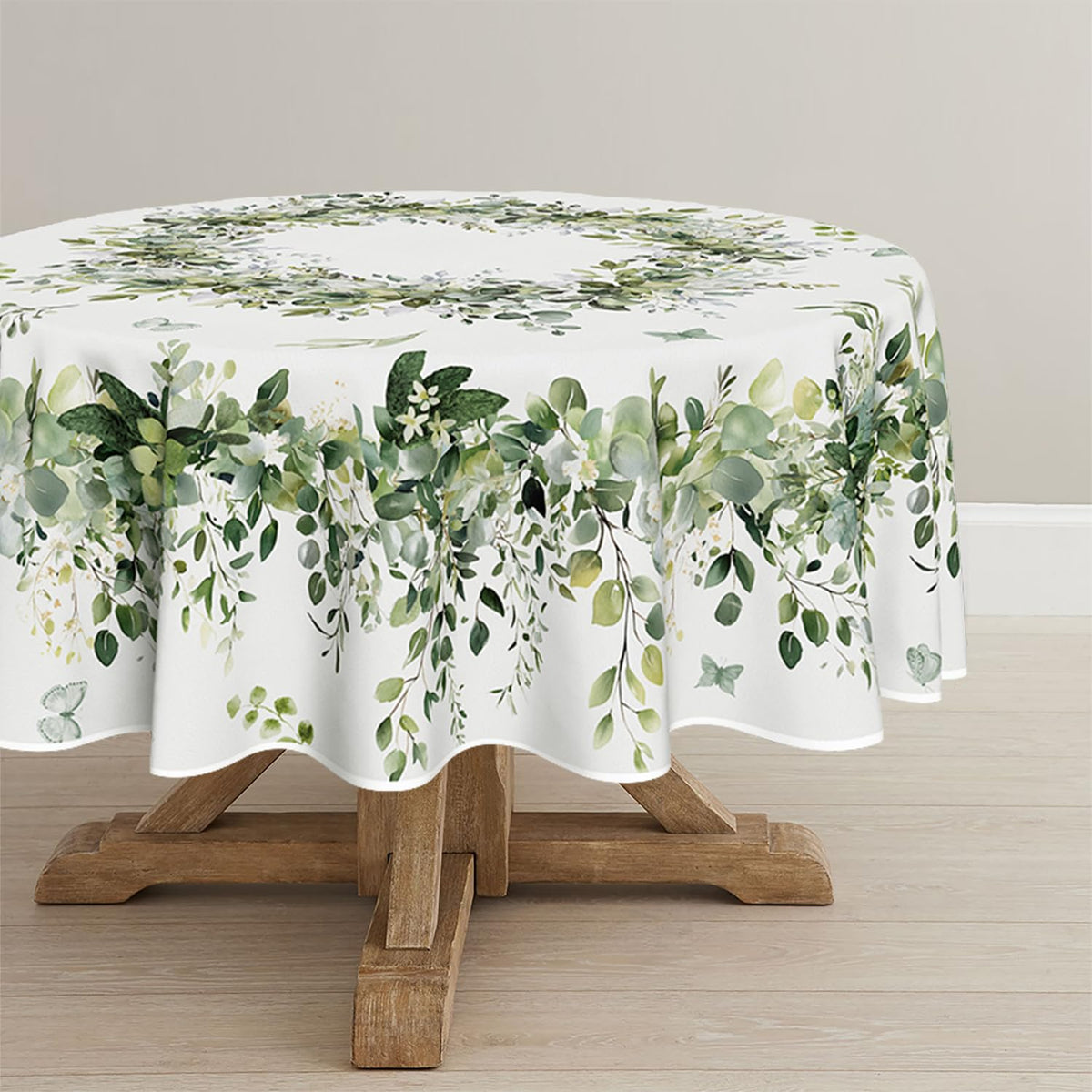 Horaldaily Spring Tablecloth 60 x 84 Inch Rectangular Eucalyptus Floral