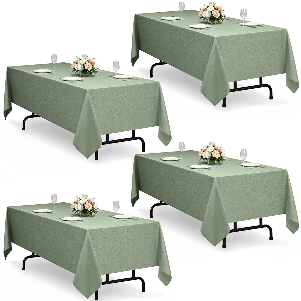 Decorelia Waterproof Round Tablecloth for Round Dining Table, Decorative Rustic Soft Wipeable Table Cloths Cover Indoor Outdoor Use for Holiday,Wedding, Kitchen (70 Inch,Round (4-6 Seats),Beige)