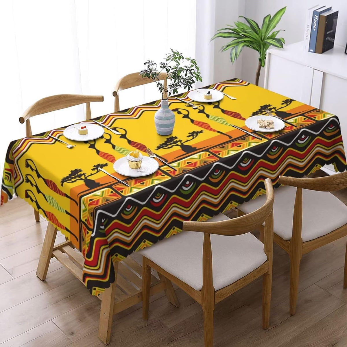 African Women Dancers Rectangle Tablecloth Home Decor 54x72 Inch