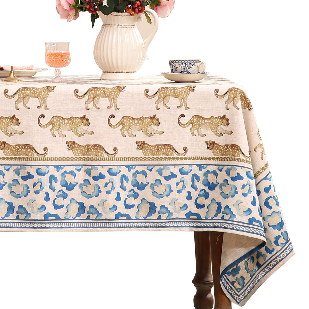 patdrea Designer Vintage French Tablecloth,Rectangular,118"x67"