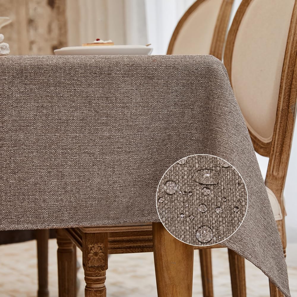 BALCONY & FALCON Rectangle Table Cloth Waterproof Beige 118"x57"