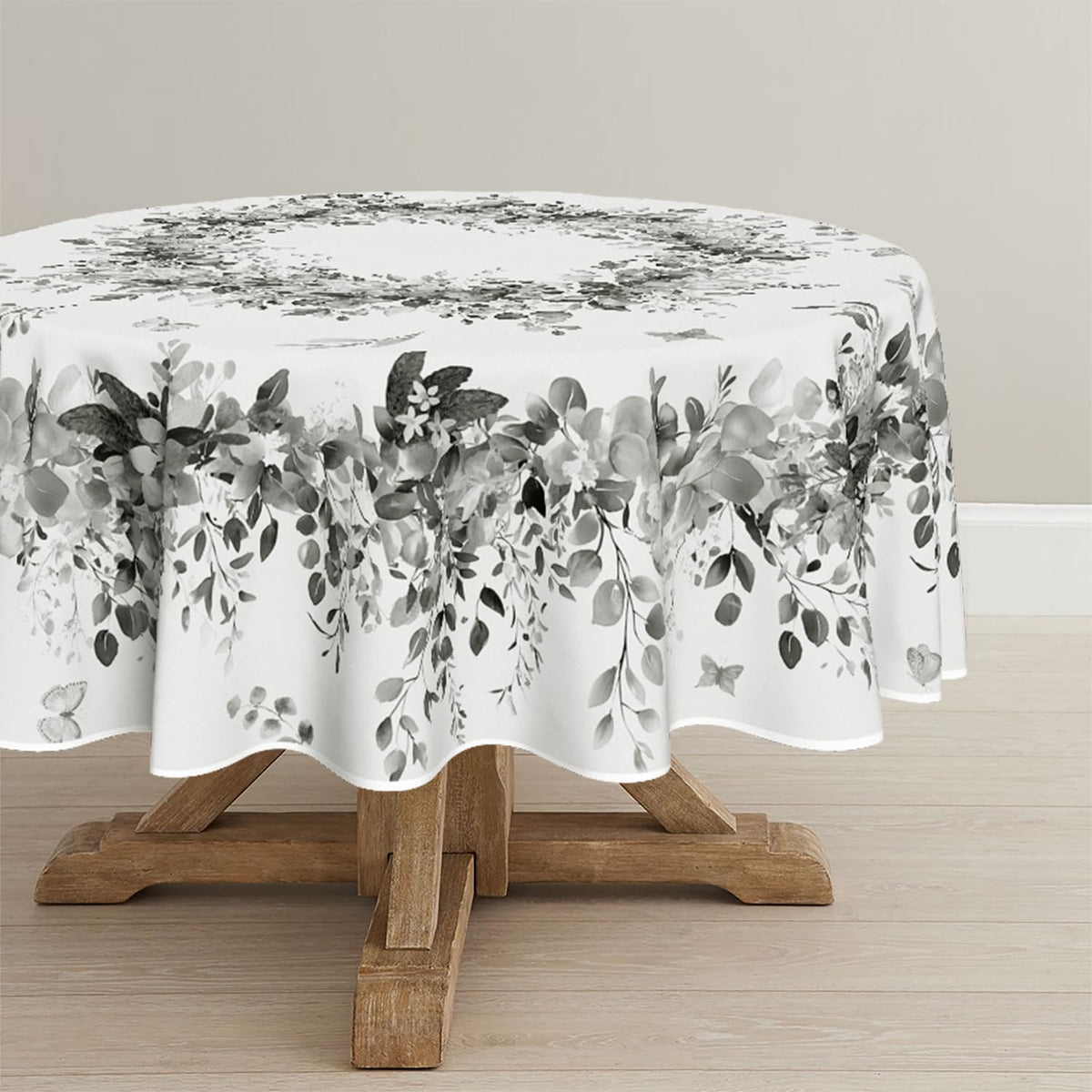 Horaldaily Spring Tablecloth 60 x 84 Inch Rectangular Eucalyptus Floral
