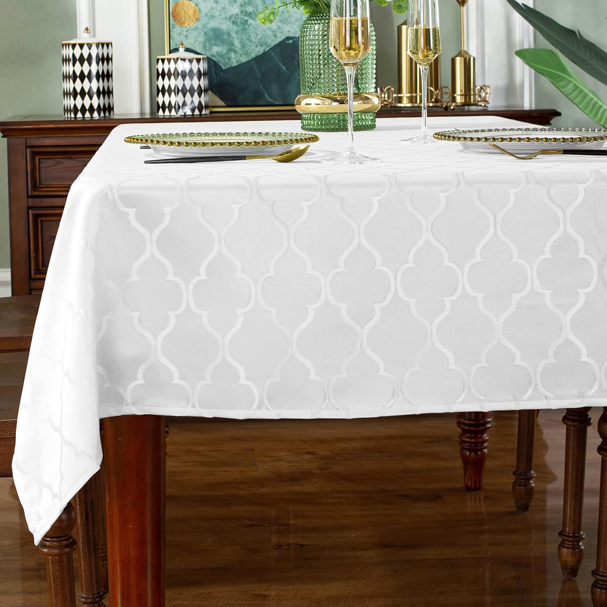 SASTYBALE Tablecloths Rectangular Table Cloth 52" x 70" Gray
