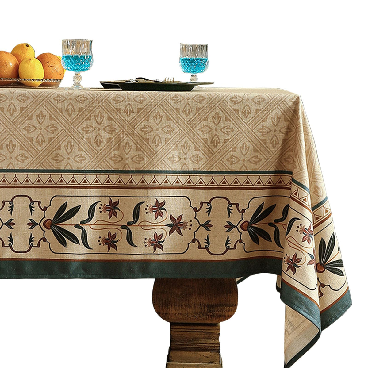 patdrea Designer Vintage French Tablecloth,Rectangular,118"x67"