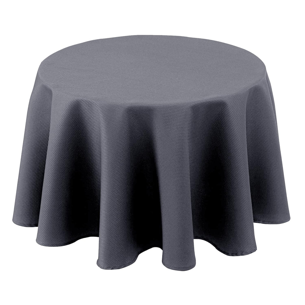 Textured Square Black Tablecloth-Fabric Spillproof Card Table Cloths 54x54"