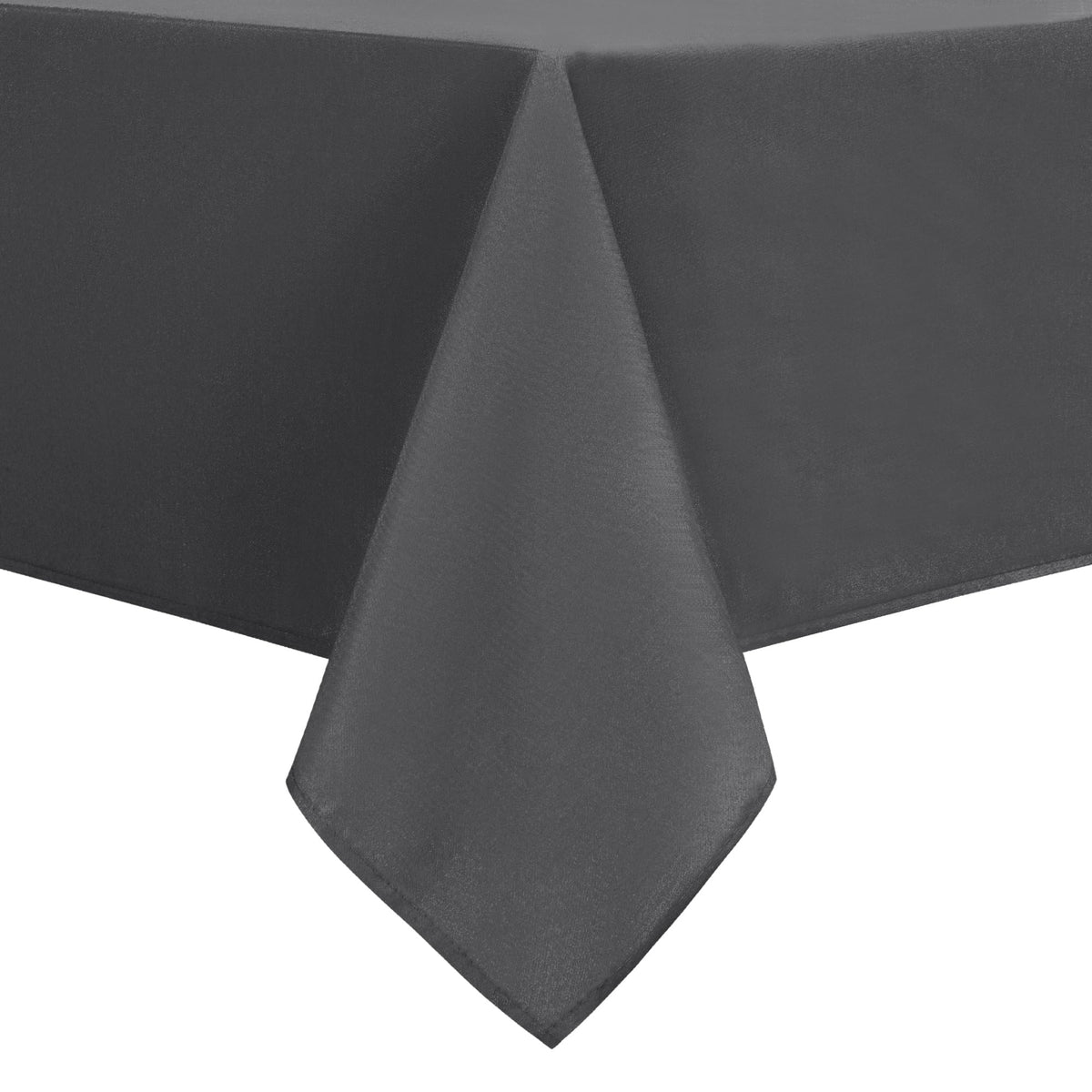 DWCN Rectangle Tablecloth - 60 x 84 Inch - Waterproof Stain and Wrinkle Resistant Washable Table Cloth, Decorative Fabric Table Cover for Kitchen Dining Room Party and Outdoor Use, Black