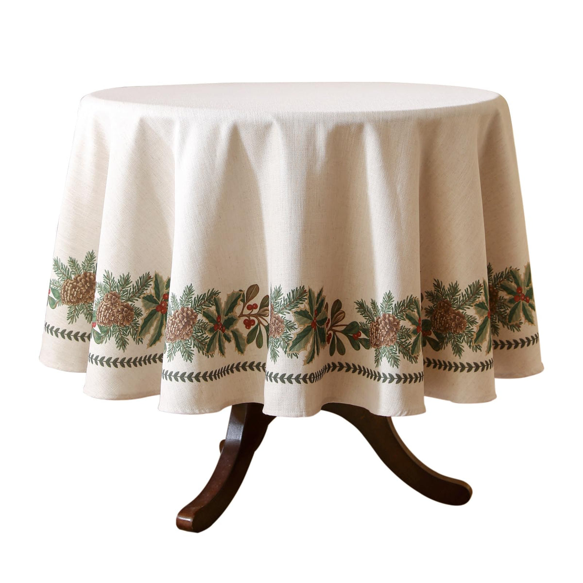 ISAENNE Designer Vintage Small Square Floral Tablecloth,55"x55"