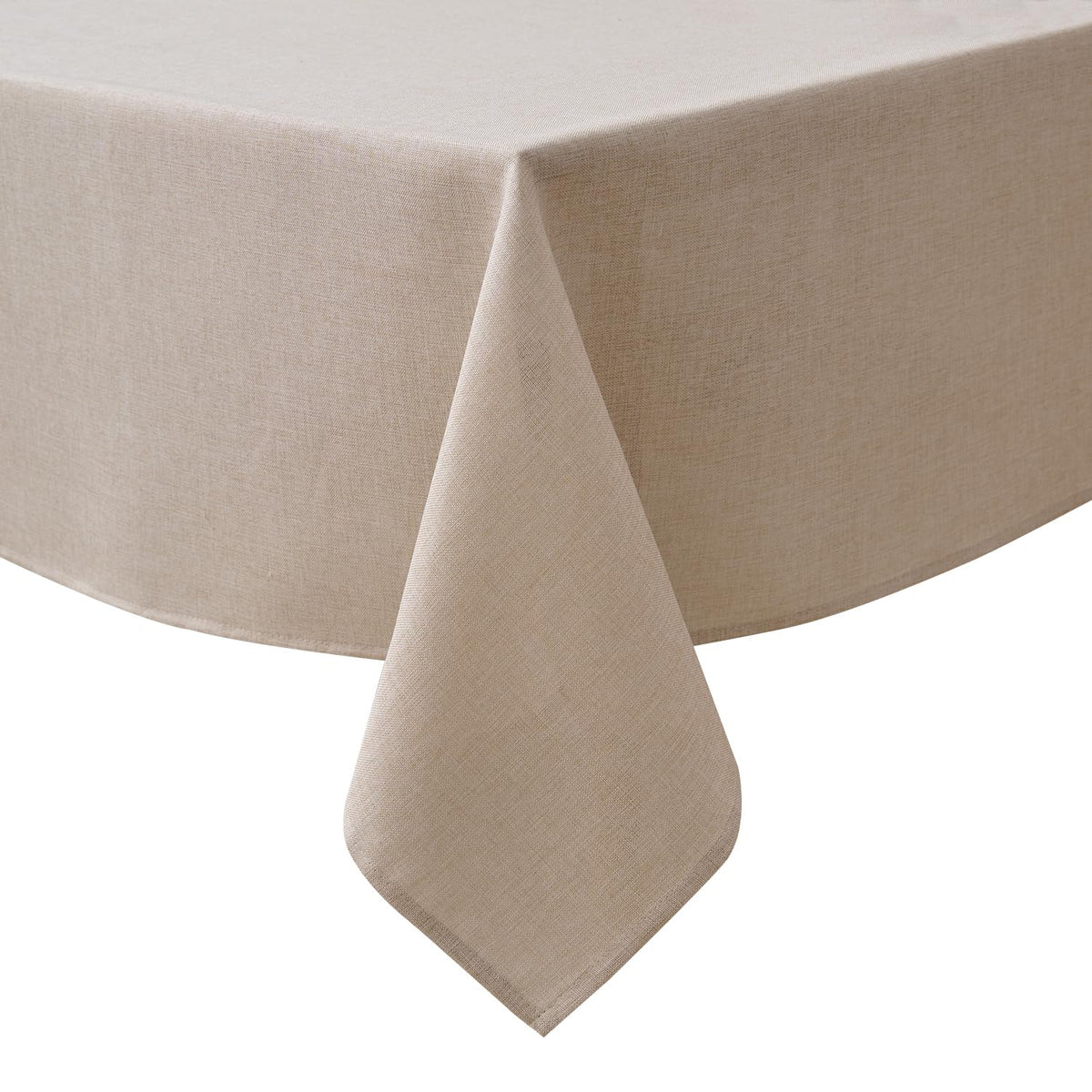 NLMUVW Burlap Linen Tablecloth 6ft, Tan Table Cloth Rectangular