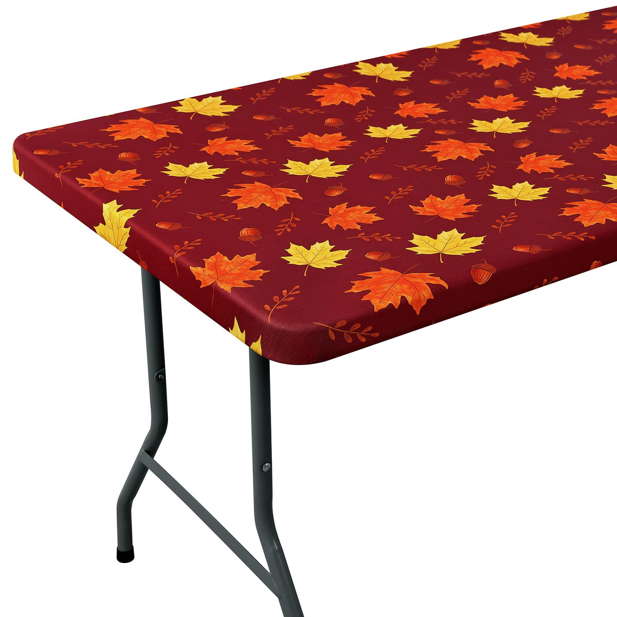 Smiry Spandex Printed 6FT Rectangle Table Cloth, Elastic Fitted Table Cover
