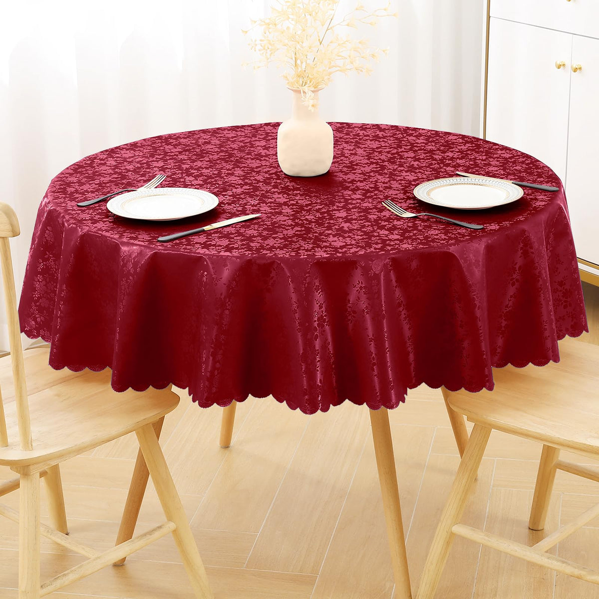 Smiry Rectangle Waterproof Heavy Duty Vinyl Tablecloths, 52 x 70 Inch