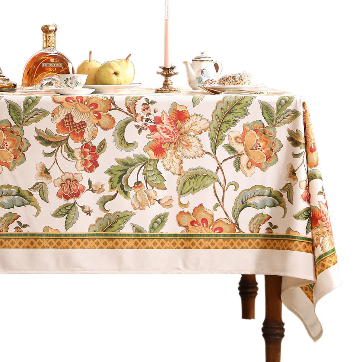 patdrea Designer Vintage French Tablecloth,Rectangular,118"x67"