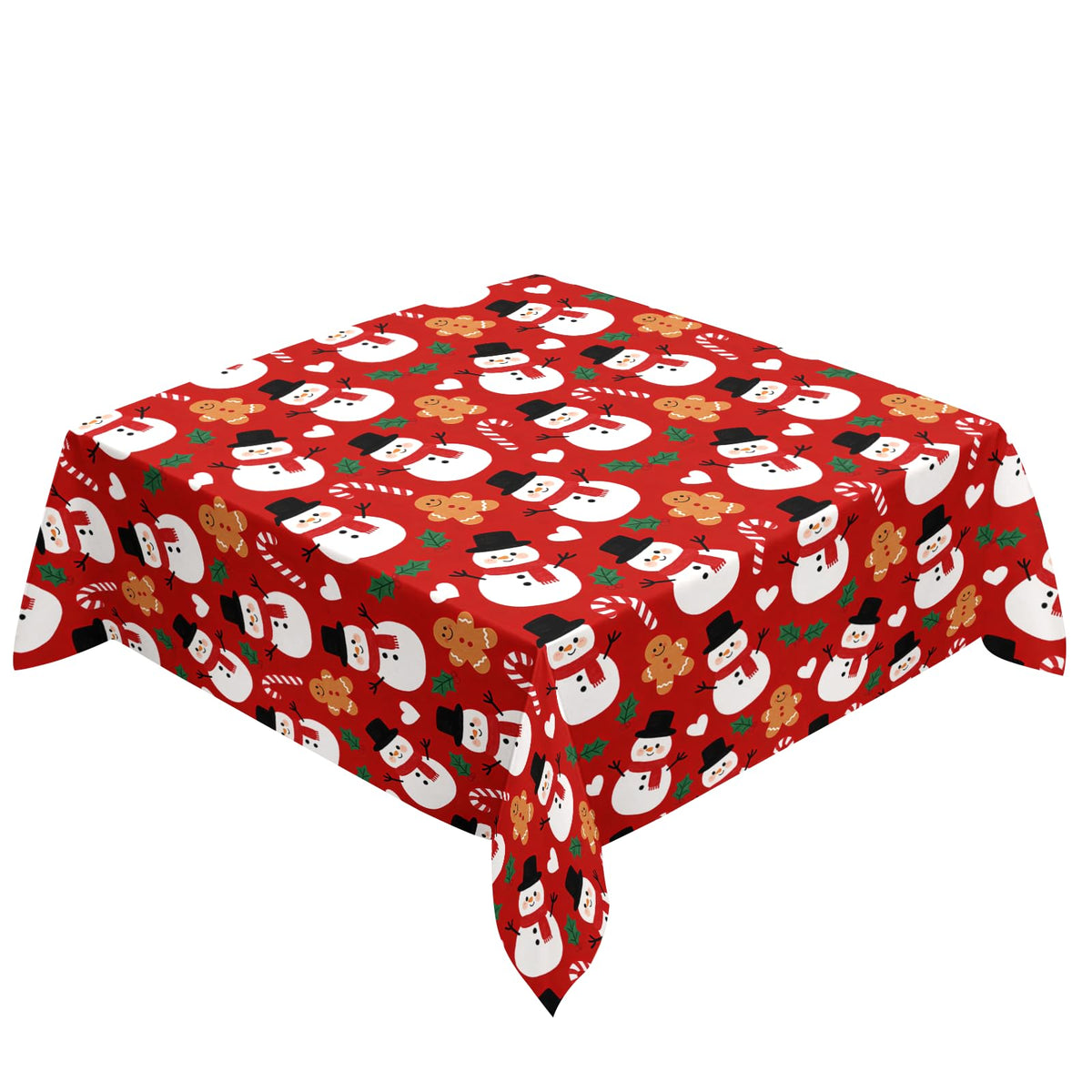 Red Tartan Christmas Tablecloth, 70 Inch Round Polyester Spill Resistant Decorative Table Cover, Classic Plaid Holiday Table Cloth for Christmas Party Farmhouse Dining Home Decor