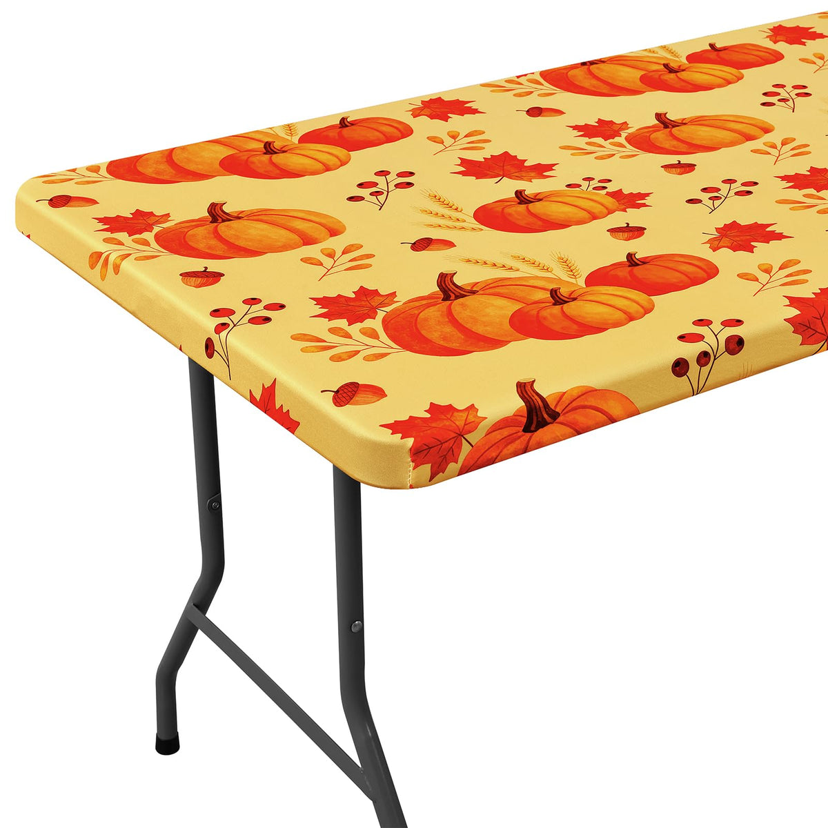 Smiry Spandex Printed 6FT Rectangle Table Cloth, Elastic Fitted Table Cover