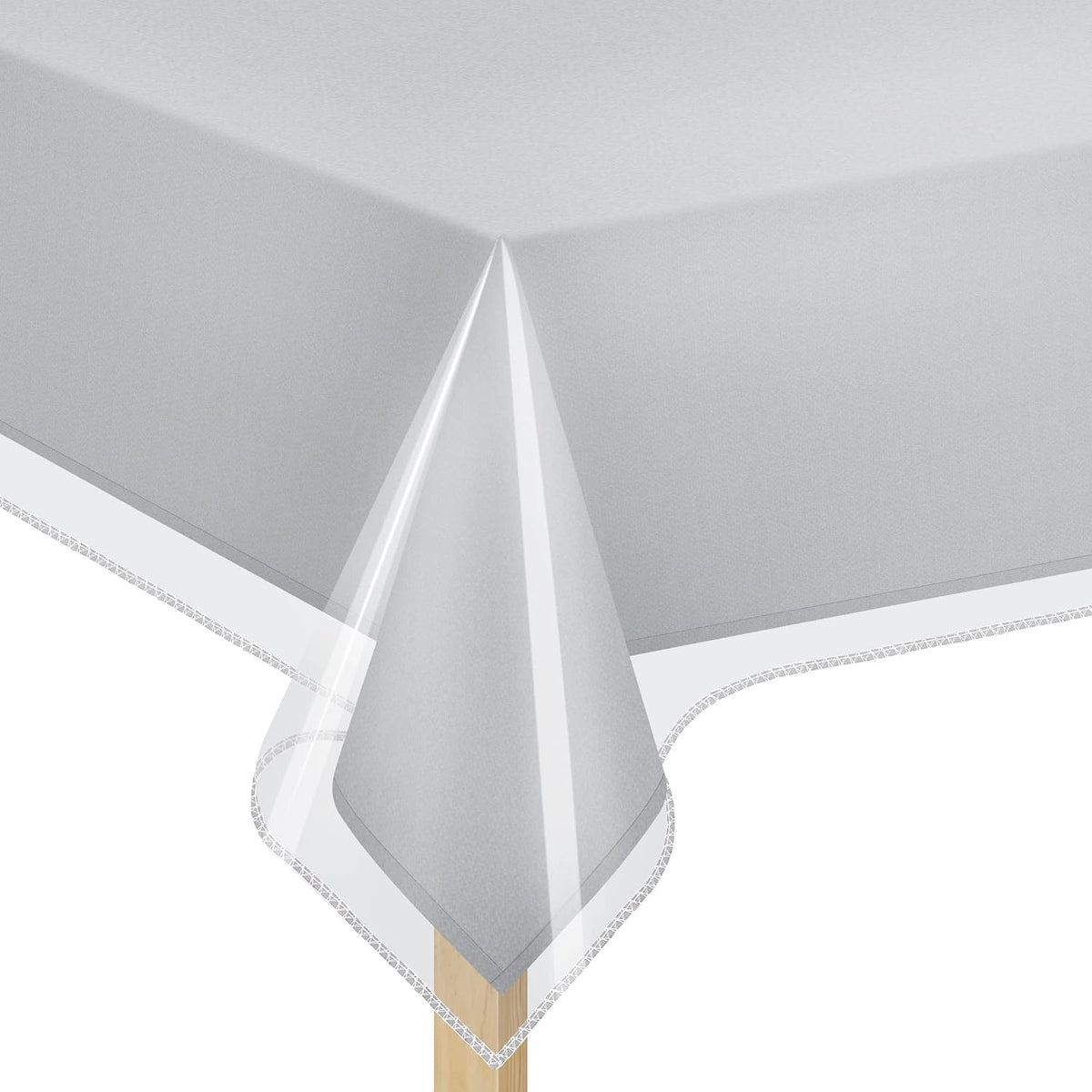 Elaine Karen Clear Plastic Table Cover Protector 54''x72'' Rectangular