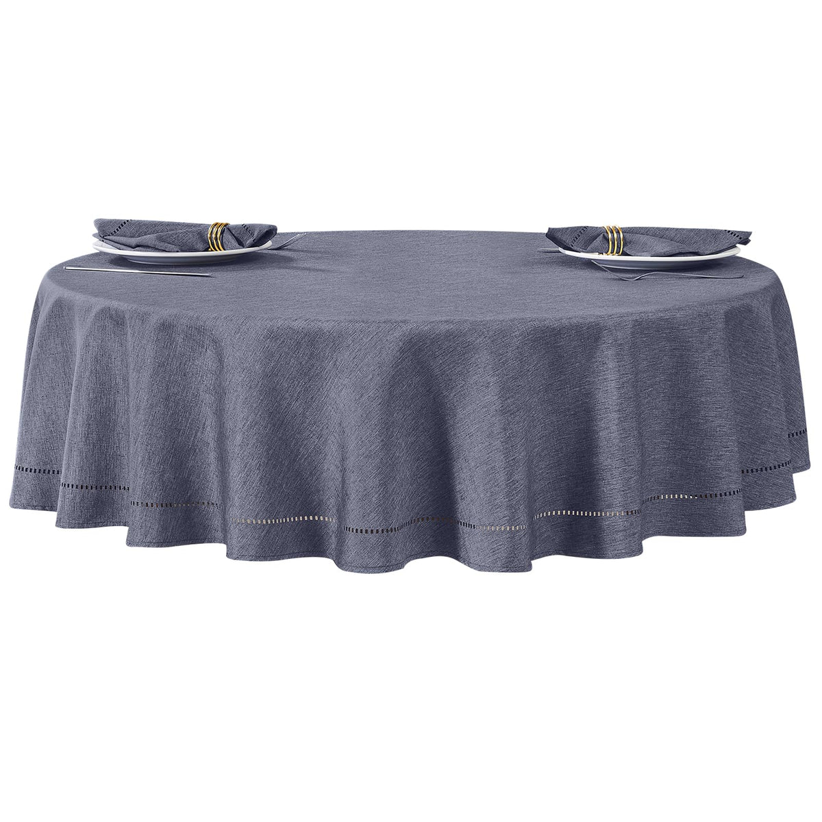 Flaxen 52x70 Rectangle Polyester Linen Farmhouse Tablecloth