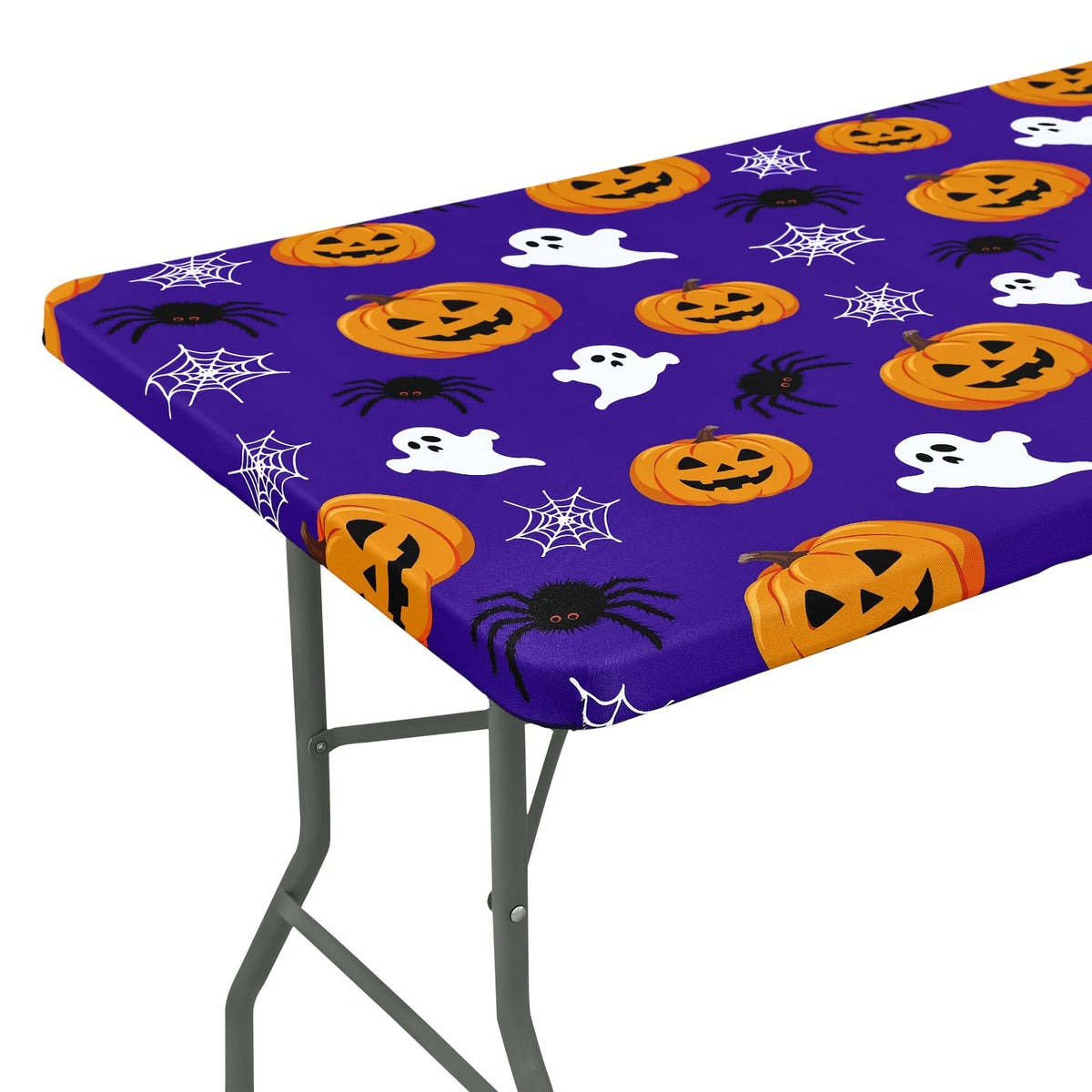 Smiry Spandex Printed 6FT Rectangle Table Cloth, Elastic Fitted Table Cover