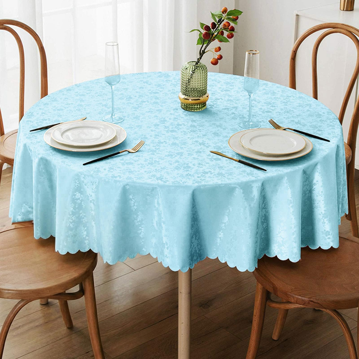Smiry Rectangle Waterproof Heavy Duty Vinyl Tablecloths, 52 x 70 Inch