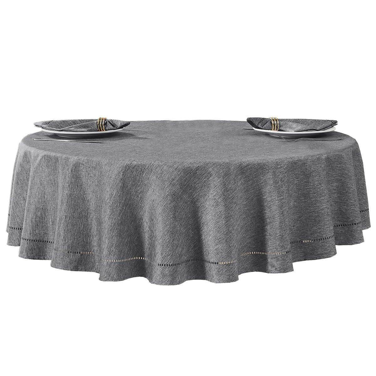 Flaxen 52x70 Rectangle Polyester Linen Farmhouse Tablecloth
