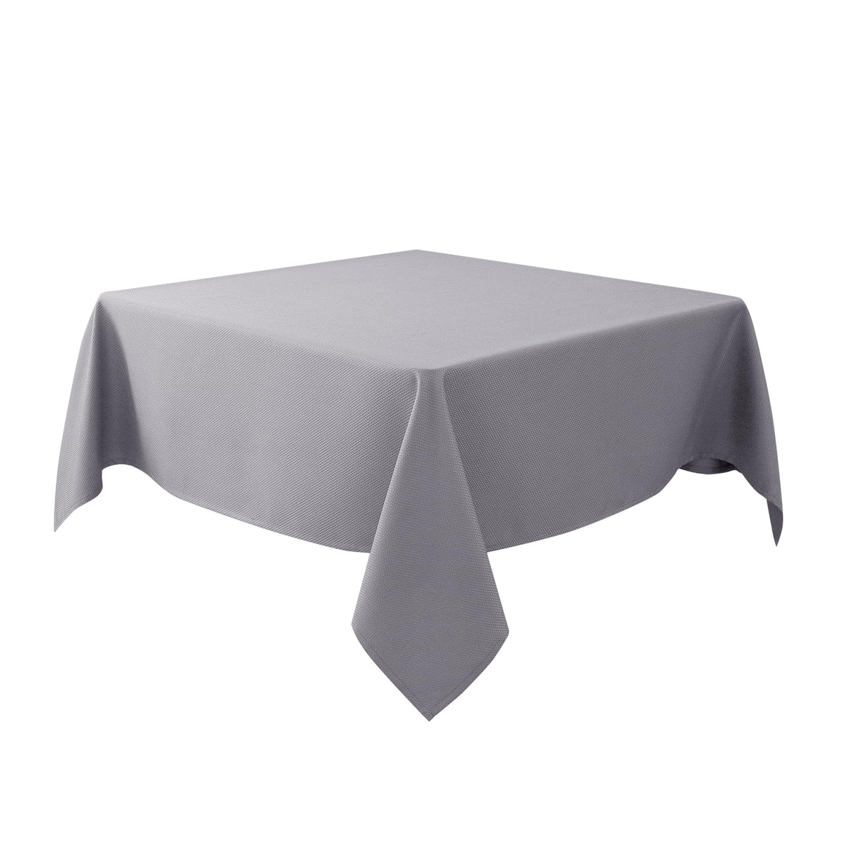 Textured Square Black Tablecloth-Fabric Spillproof Card Table Cloths 54x54"