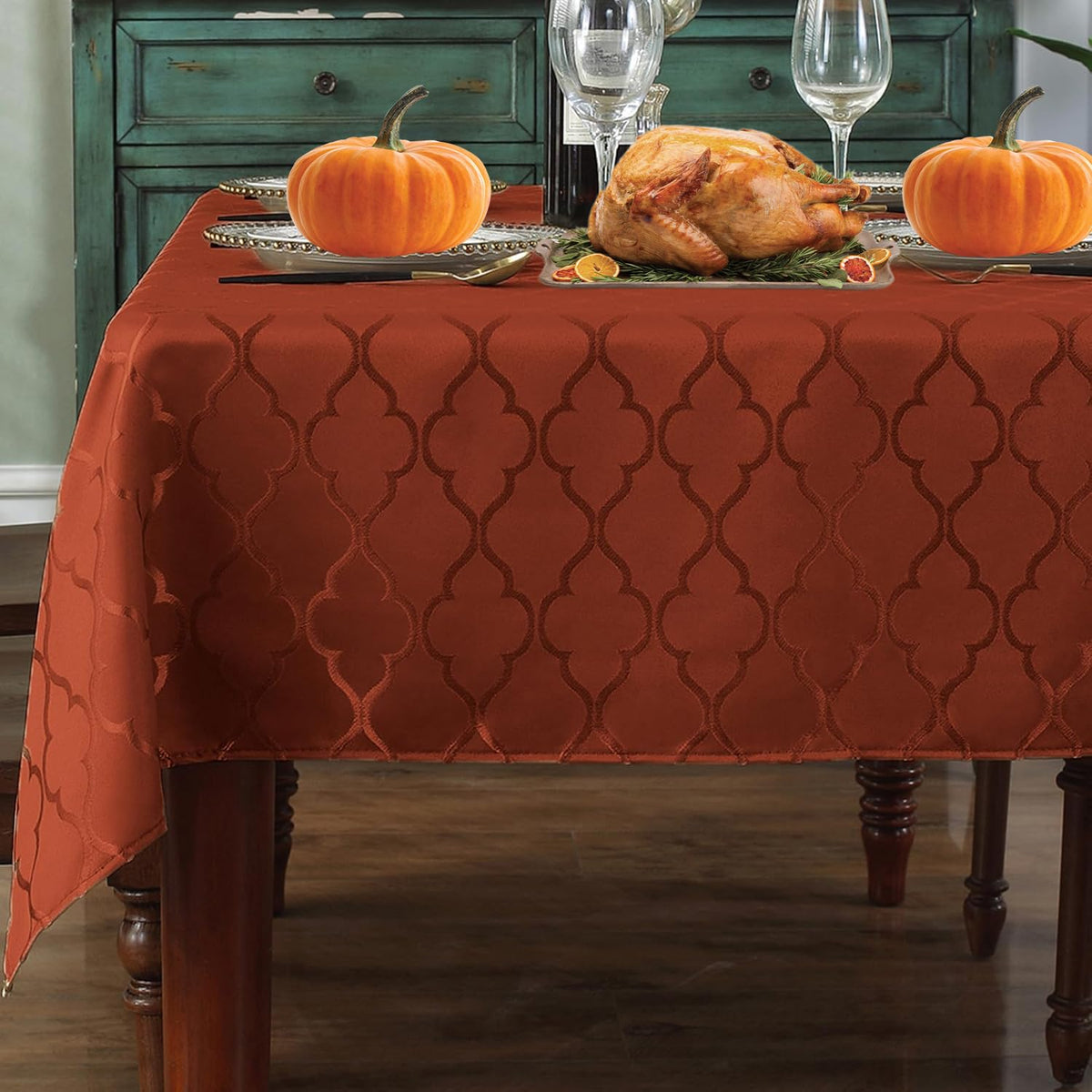 SASTYBALE Tablecloths Rectangular Table Cloth 52" x 70" Gray