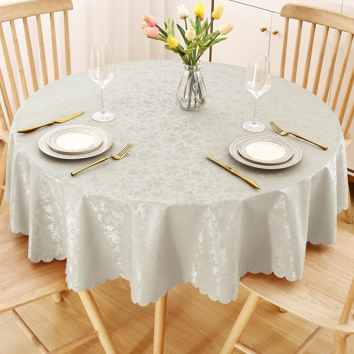 Smiry Rectangle Waterproof Heavy Duty Vinyl Tablecloths, 52 x 70 Inch