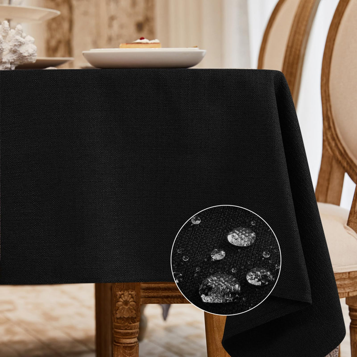 BALCONY & FALCON Rectangle Table Cloth Waterproof Beige 118"x57"
