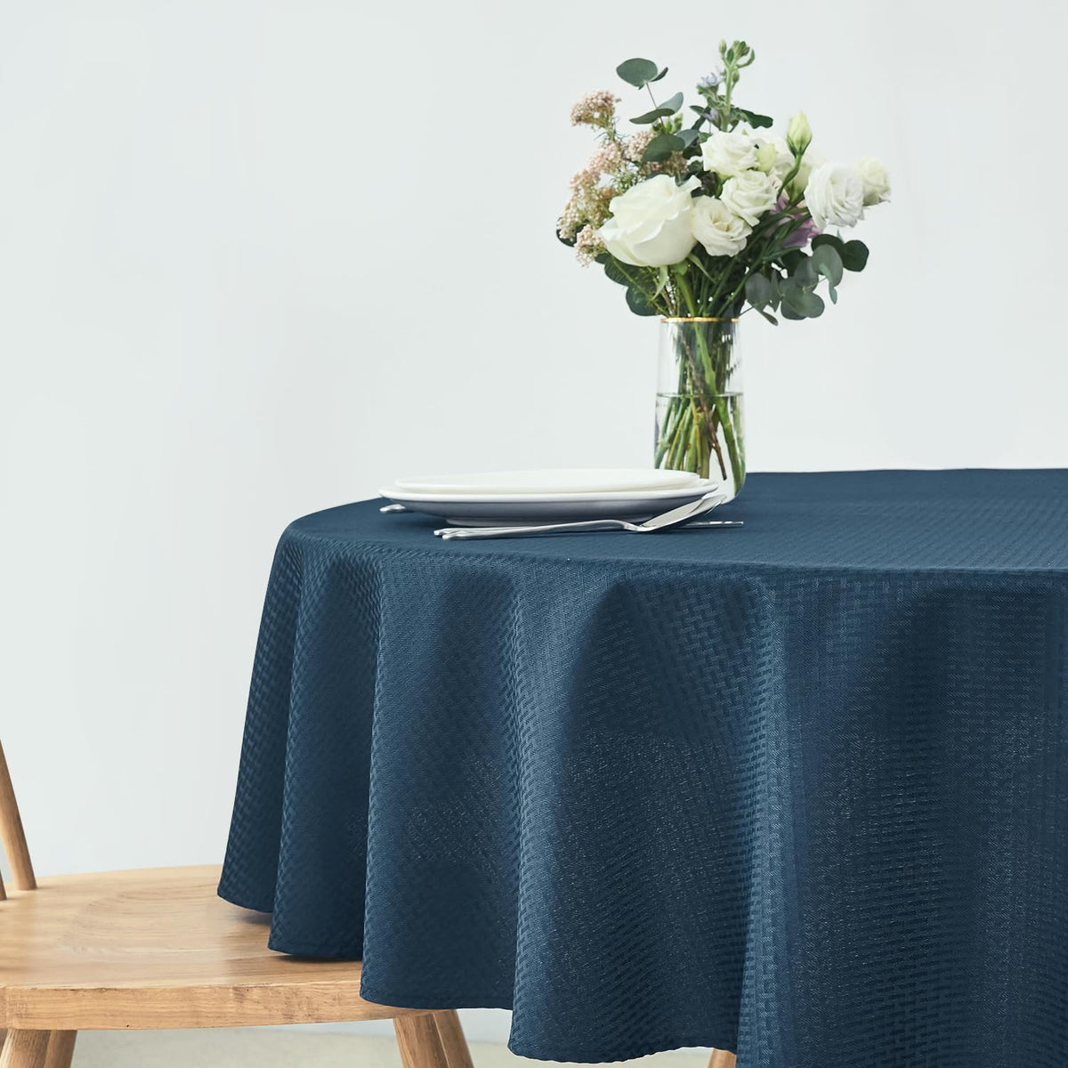 maxmill Rectangle Tablecloth Weaved Pattern Waterproof Spillproof Wrinkle Free Table Cloth, Kitchen Dining Tabletop Decoration, Fabric Table Cover for Holiday Parties, 52 x 70 Inch, Sage Green