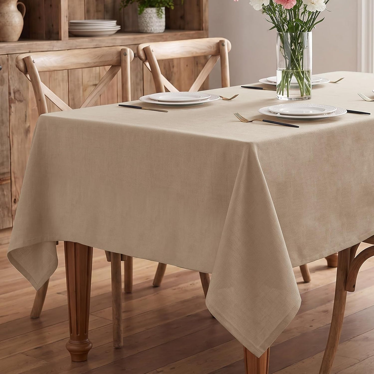 AUSSPVOCT Textured Table Cloth Rectangle 52 x 70 Inch Fall Tablecloth
