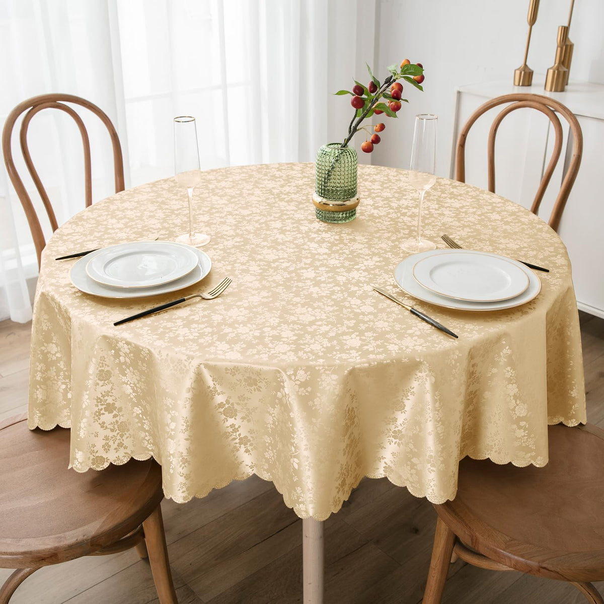 Smiry Rectangle Waterproof Heavy Duty Vinyl Tablecloths, 52 x 70 Inch