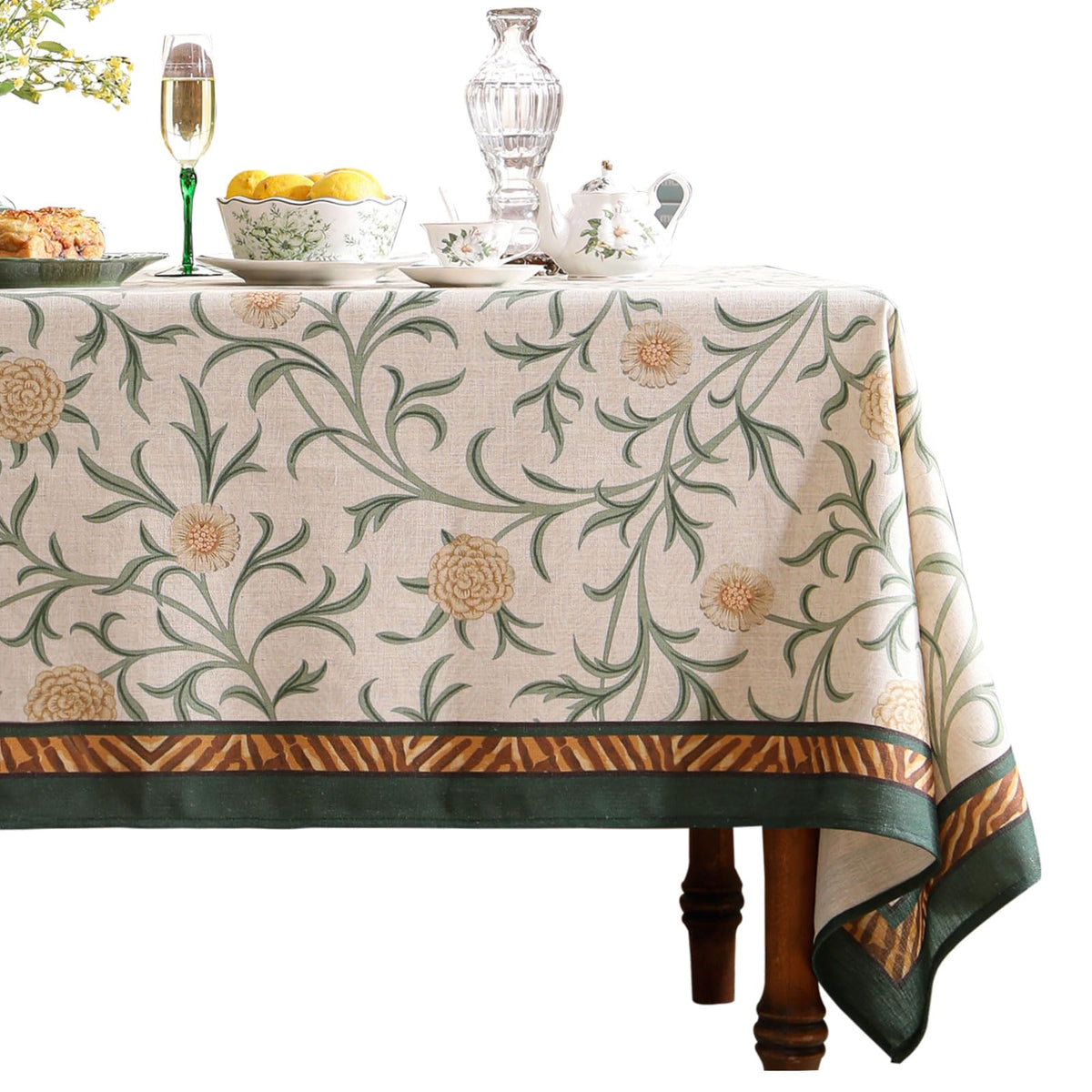 patdrea Designer Vintage French Tablecloth,Rectangular,118"x67"