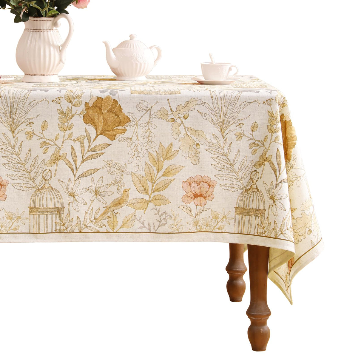 patdrea Designer Vintage French Tablecloth,Rectangular,118"x67"
