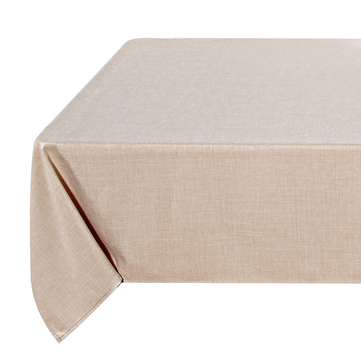 Fitable 2 Pack Beige Faux Linen Tablecloths Rectangle 60x102 Inch