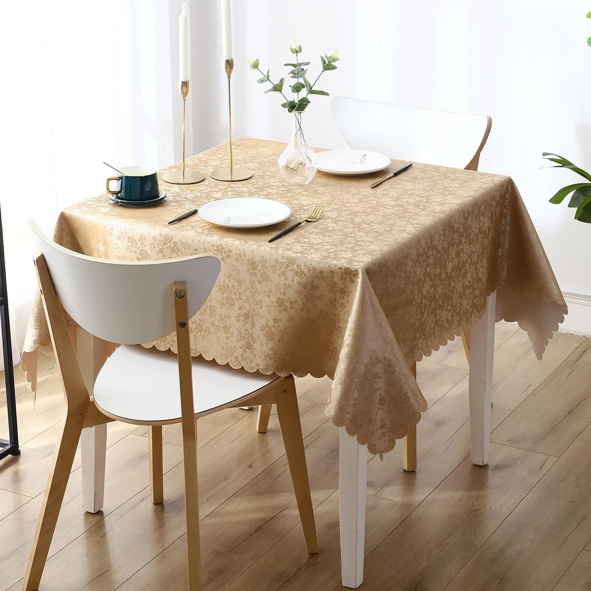 Smiry Rectangle Waterproof Heavy Duty Vinyl Tablecloths, 60 x 84 Inch