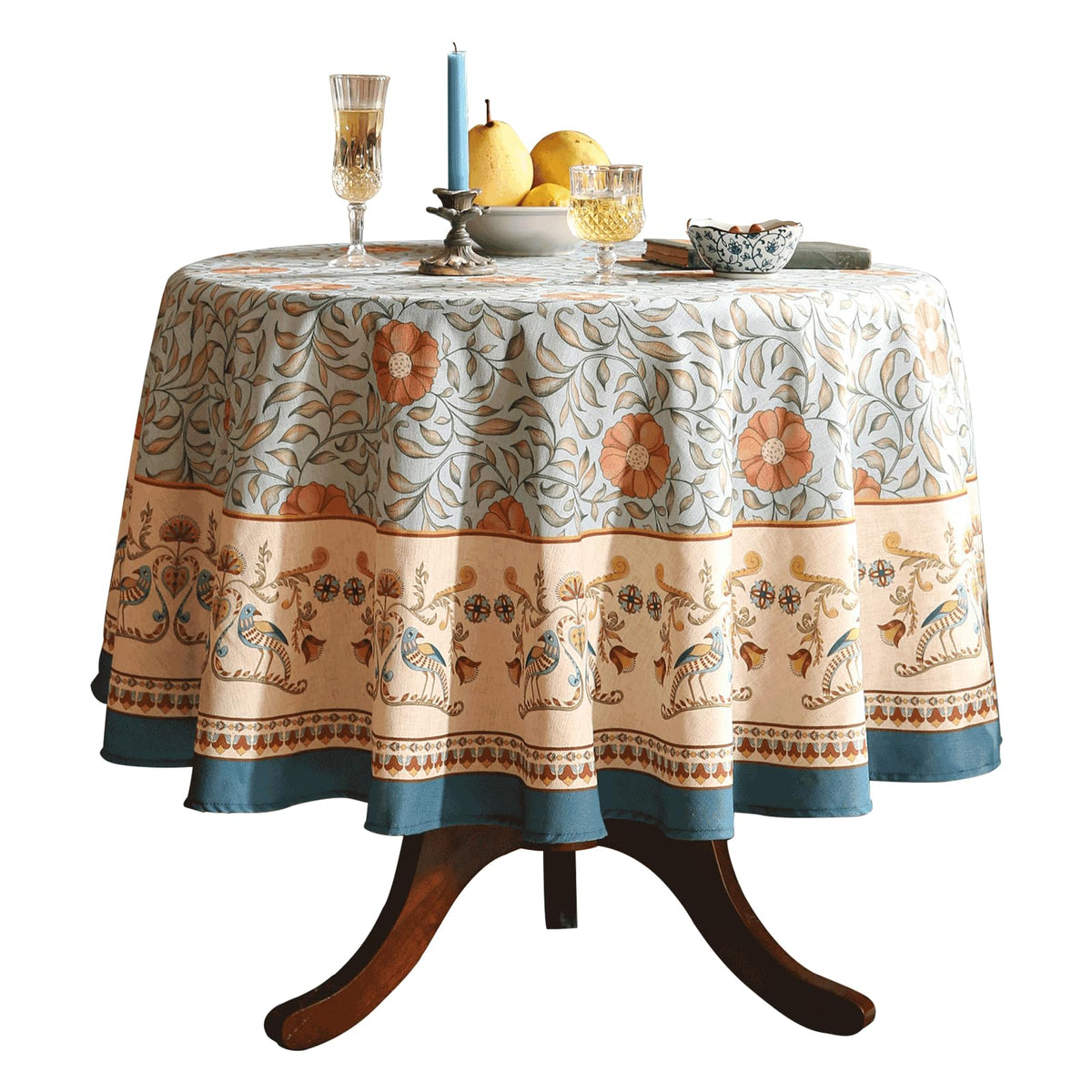 patdrea Designer Vintage French Tablecloth,Rectangular,118"x67"