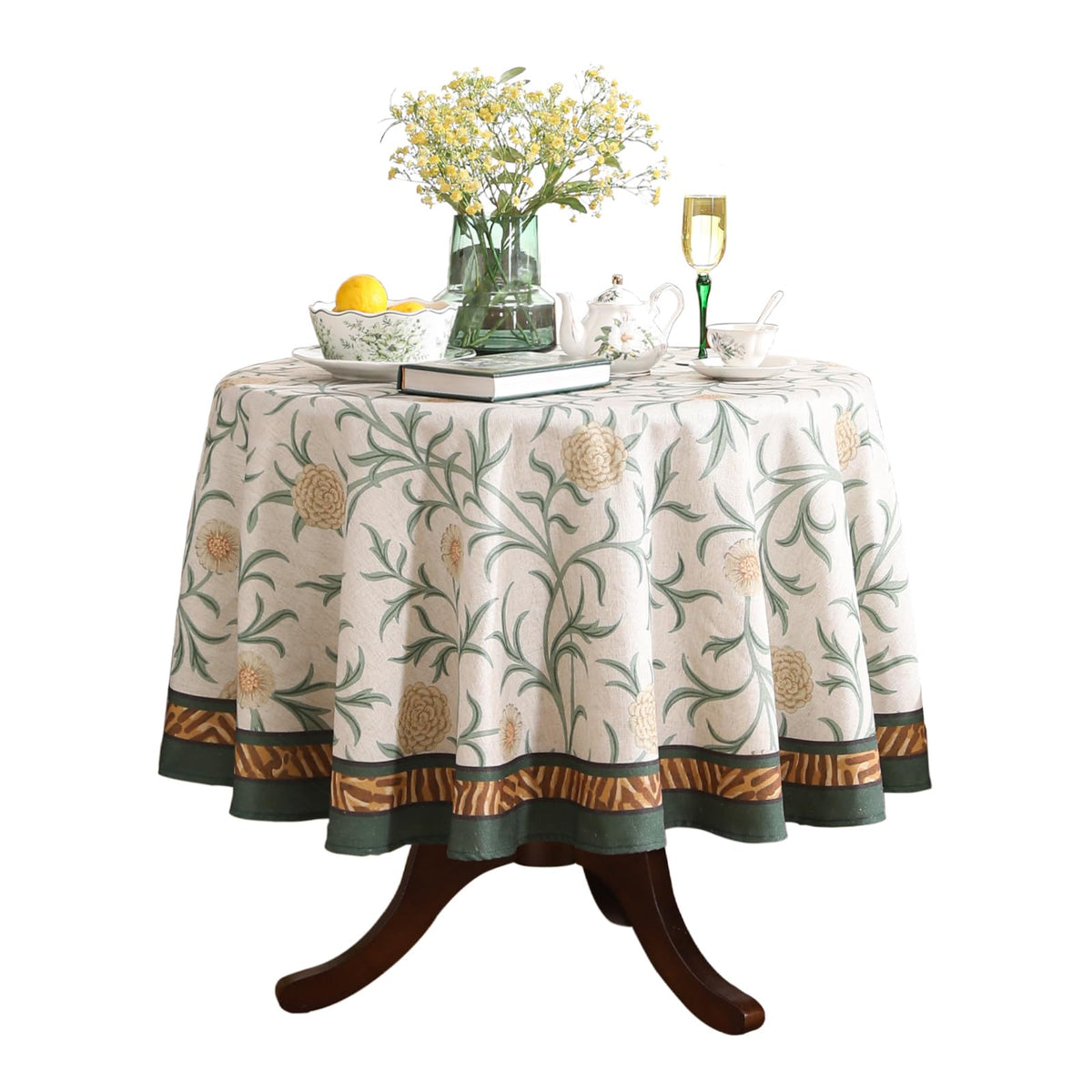 patdrea Designer Vintage French Tablecloth,Rectangular,118"x67"