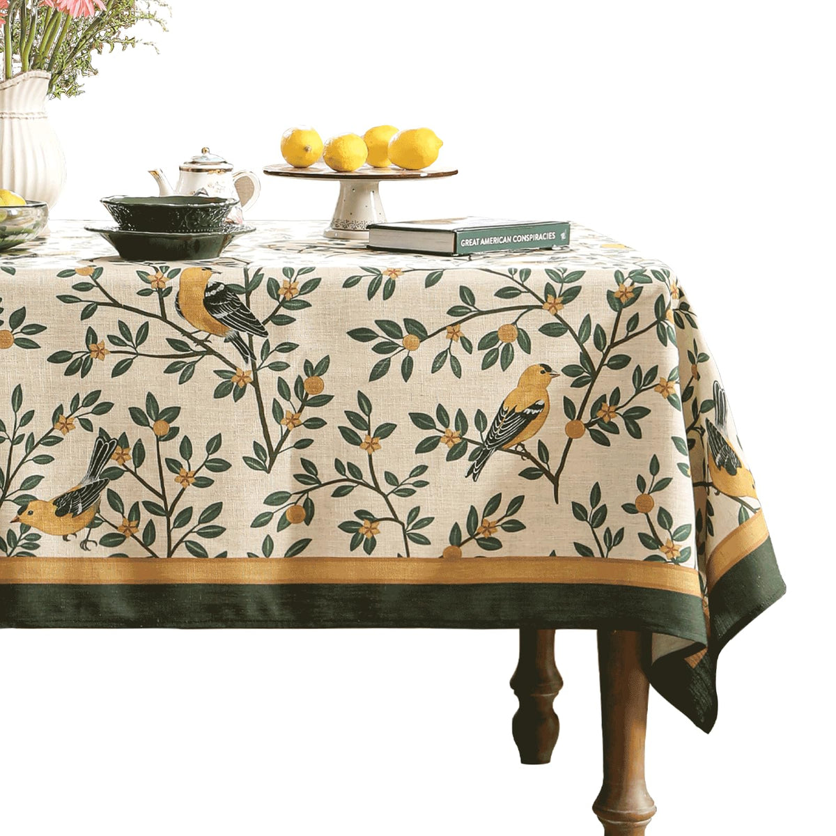 patdrea Designer Vintage French Tablecloth,Rectangular,118"x67"