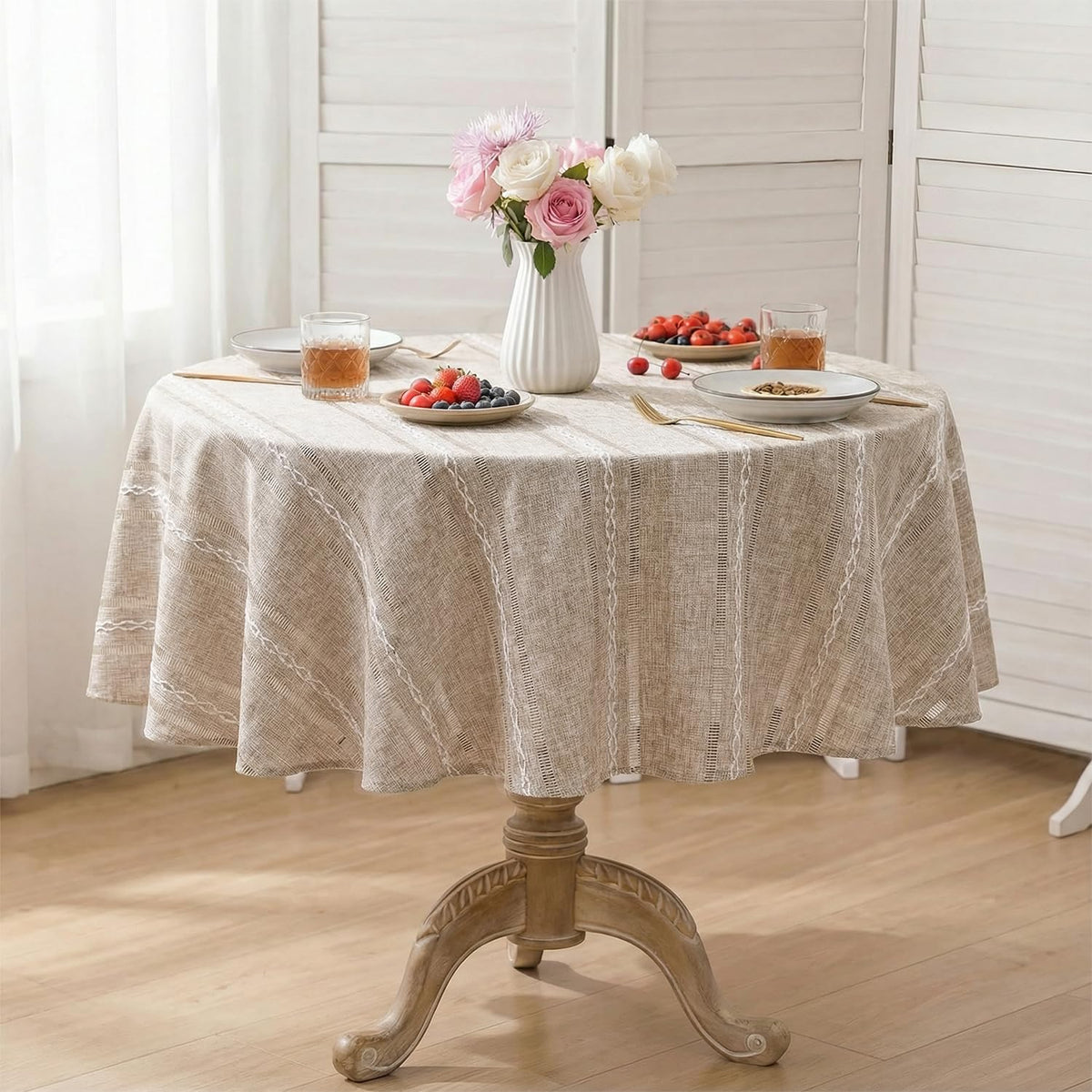 Horaldaily Blue Rectangular Tablecloth, 60×84 Inch, Farmhouse Decor