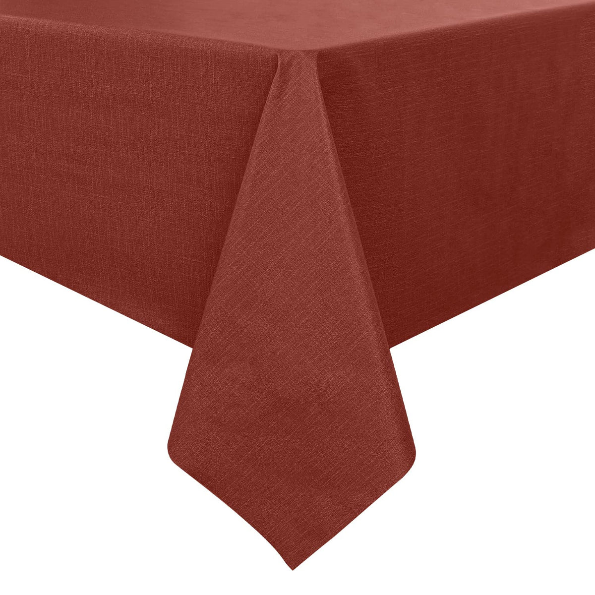 Romanstile Waterproof Vinyl Tablecloth Rectangle, 54 x 78 Inch, Light Grey
