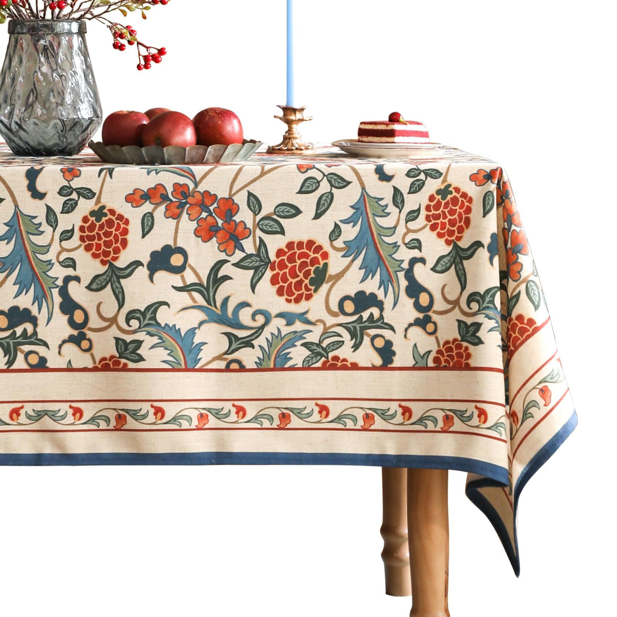 patdrea Designer Vintage French Tablecloth,Rectangular,118"x67"