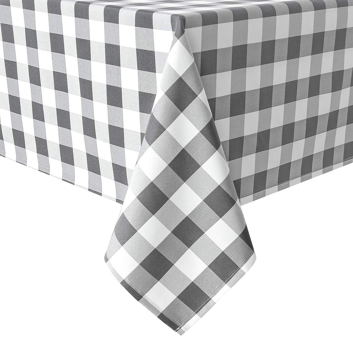 Hiasan 60 x 120 Inch Checkered Tablecloth Rectangle, Black and White
