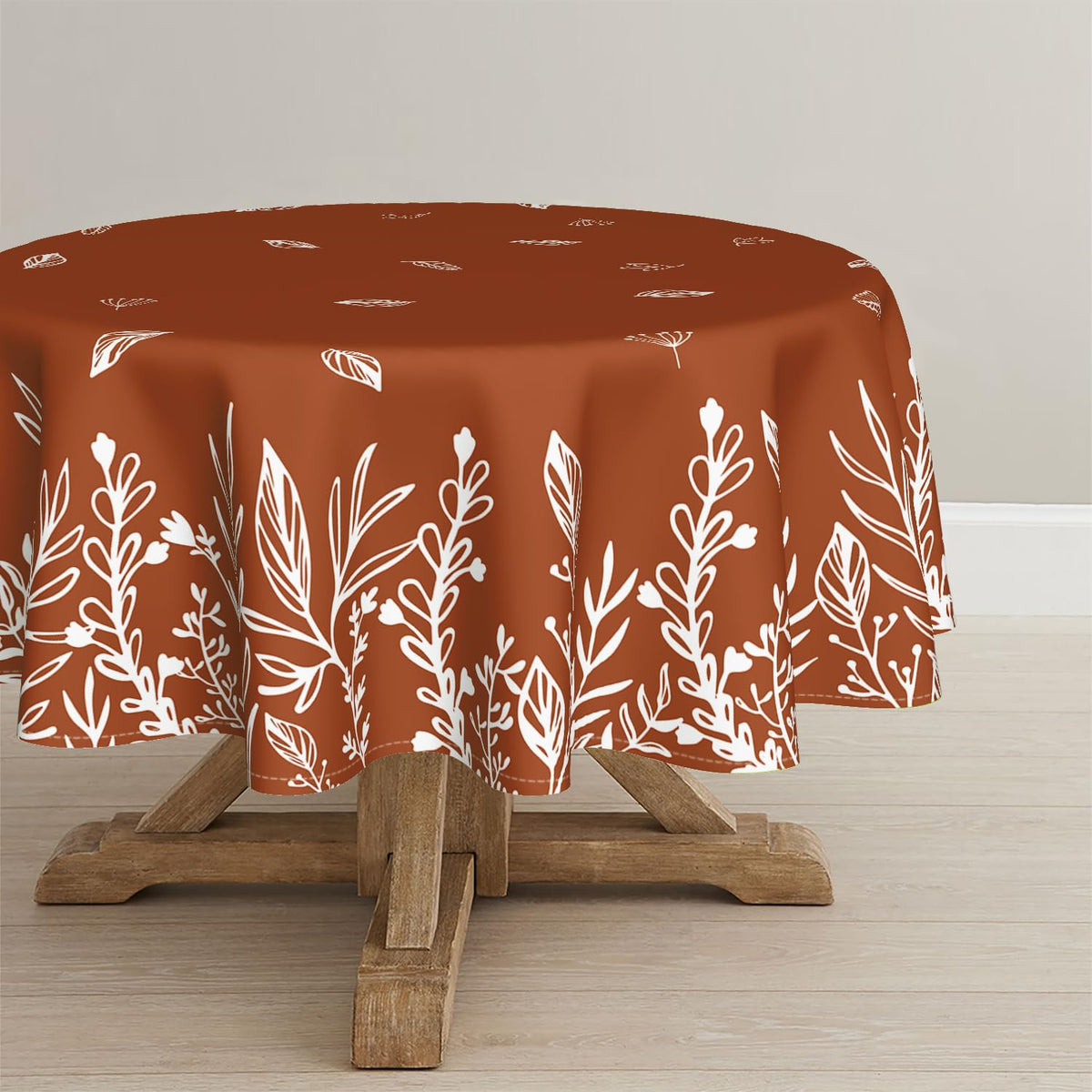 Horaldaily Fall Tablecloth 60 x 84 Inch Rectangular Thanksgiving Orange
