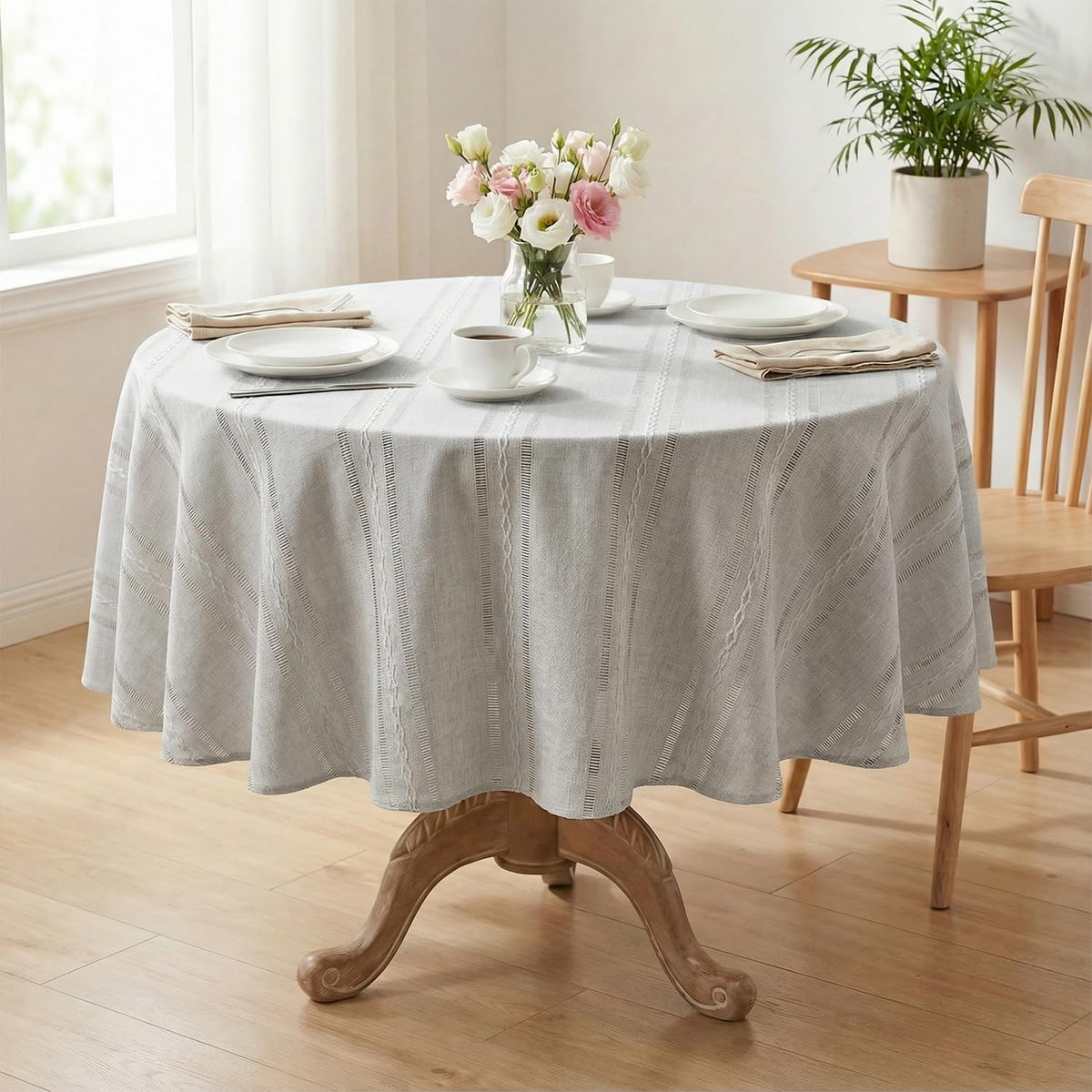 Horaldaily Blue Rectangular Tablecloth, 60×84 Inch, Farmhouse Decor