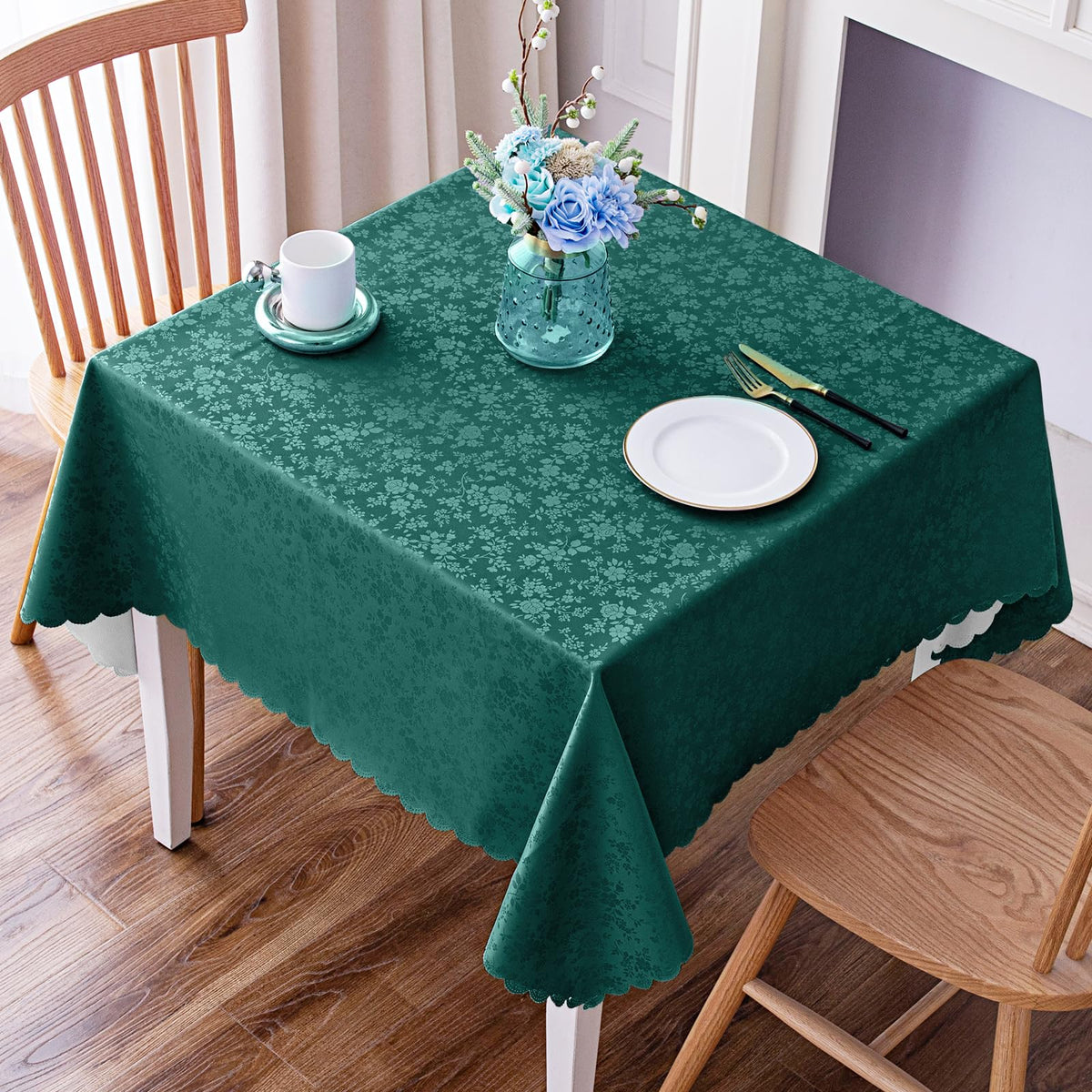Smiry Rectangle Waterproof Heavy Duty Vinyl Tablecloths, 52 x 70 Inch