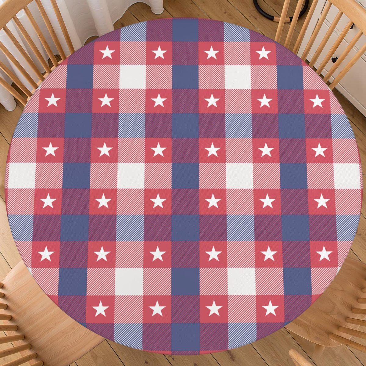 Halloween Polka Dot Round Fitted Tablecloth with Elastic Black Cat Ghost Pumpkin Bat Bowtie Whimsical Table Cloth Decorative Washable Spooky Cute Table Cover Outdoor Kitchen Dining for 44"-48" Table